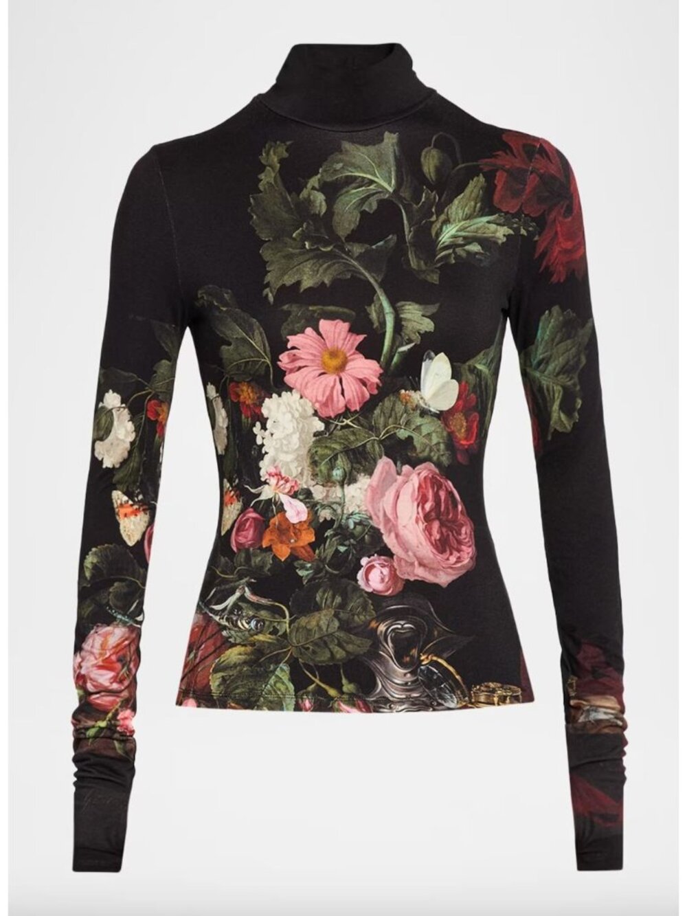 Alice + Oliva Delaina Turtleneck Top Floral Print Size Small in Be Still